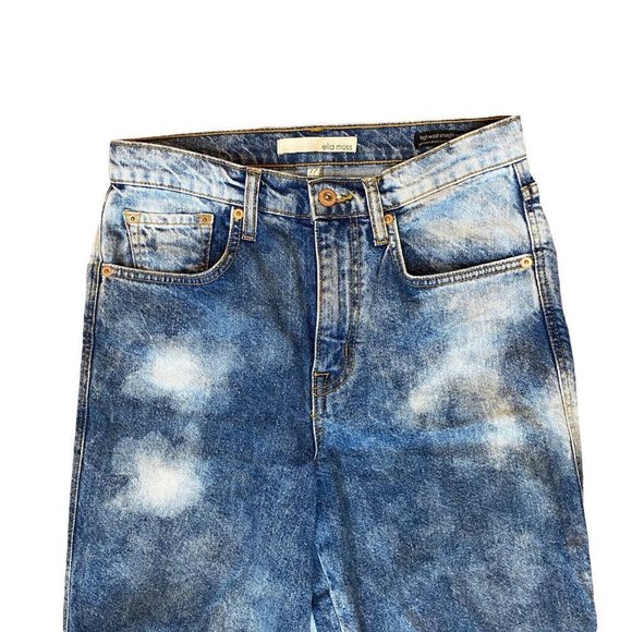 Ella Moss High Waist Straight Ankle Jeans Womens Junior 27 Acid Wash Mom Jeans - Picture 4 of 9